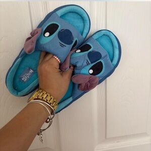 Disney Blue and Purple Stitch Slippers